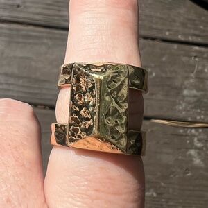 Charles Albert Gold Hammered Ring